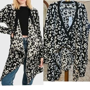 UGG Black and White Leopard Cardigan